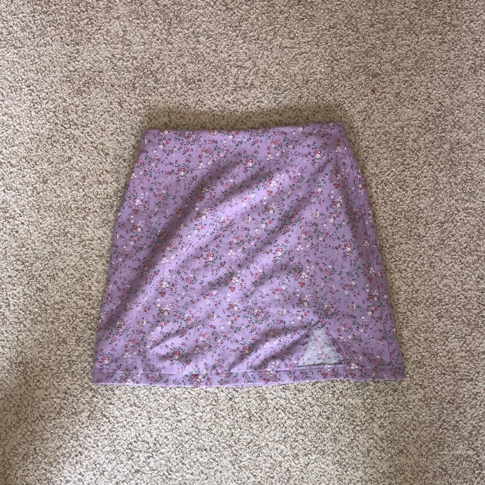 Floral pastel purple skirt